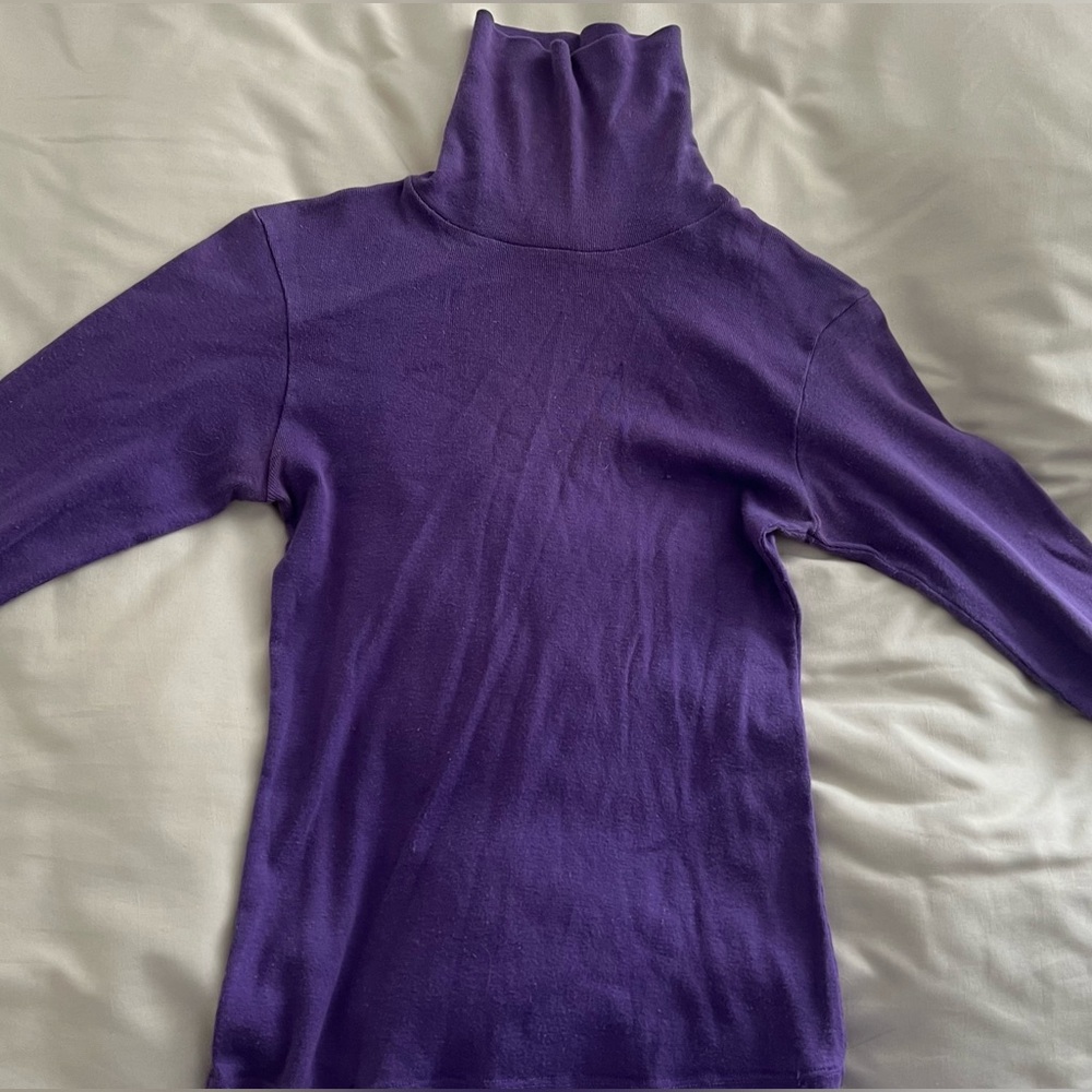 Purple Long-sleeve Turtleneck